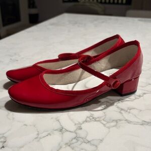 Red patent leather Mary Jane Repetto Women's Shoes 37.5